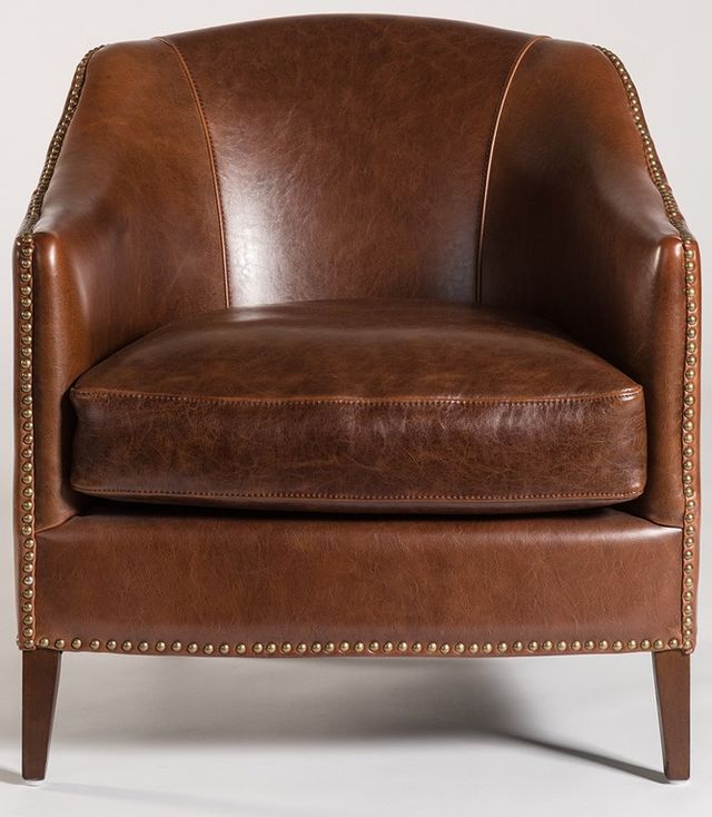 Alder & Tweed Furniture Company Madison Antique Saddle All Leather Occasional Chair-0