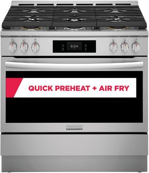 Frigidaire Gallery® 36" Smudge-Proof® Stainless Steel Freestanding Dual Fuel Range