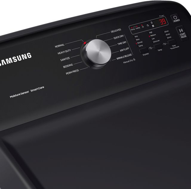 Samsung 5100 Series 7.4 Cu. Ft. Brushed Black Front Load Gas Dryer 6