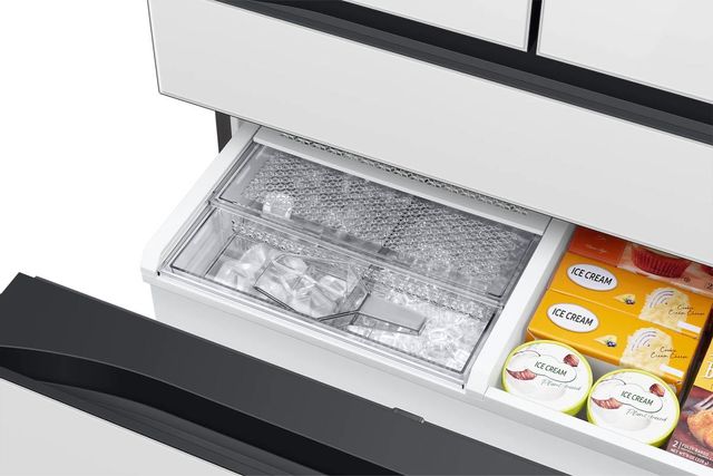 Samsung Bespoke 22.5 Cu. Ft. Clean White/Customizable Panel Counter Depth French Door Refrigerator 6