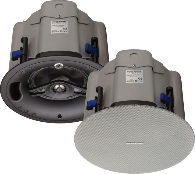 Crestron® Saros® White Textured 6.5” 2-Way In-Ceiling Speaker 1