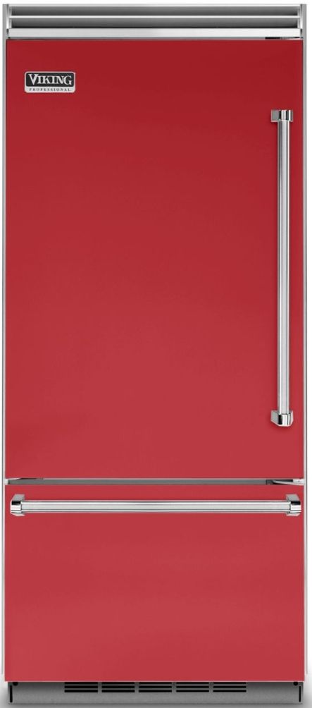 Viking® 5 Series 20.4 Cu. Ft. San Marzano Red Professional Built In Left Hinge Bottom Freezer Refrigerator 0
