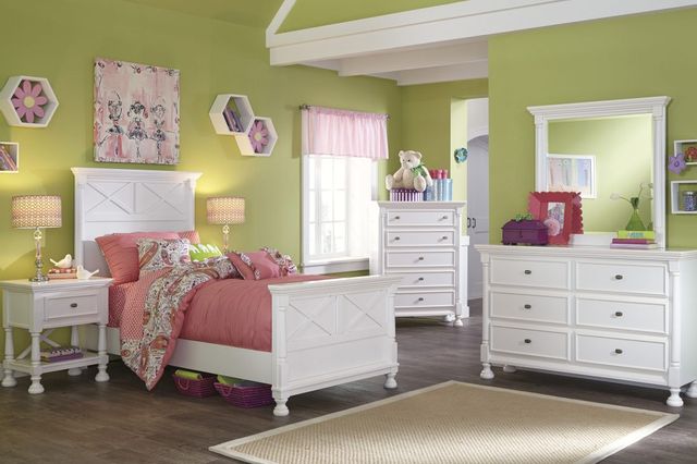 Signature Design by Ashley® Kaslyn 4 Piece White Full Bedroom Set-0