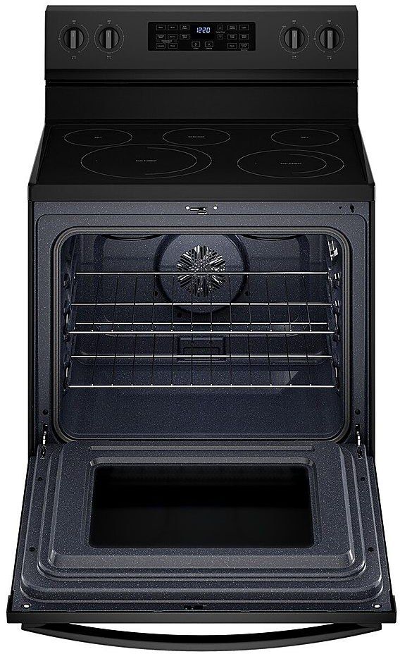 Whirlpool® 30" Black Freestanding Electric Range with 5-in-1 Air Fry Oven 3