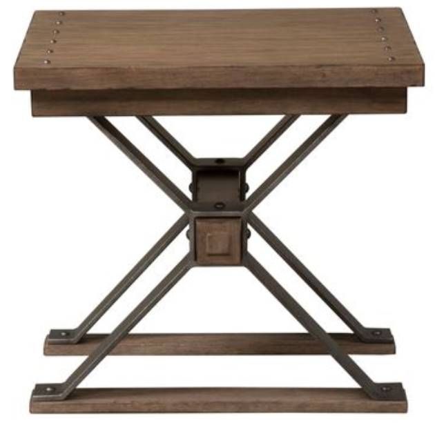 Liberty Sonoma Road Weather Beaten Bark End Table-2