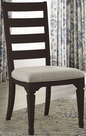 Liberty Allyson Park Ember Gray/Wirebrushed Black Forest Upholstered Dining Side Chair