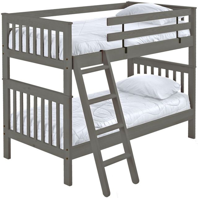 Crate Designs™ Graphite Queen Over Queen Tall Mission Bunk Bed