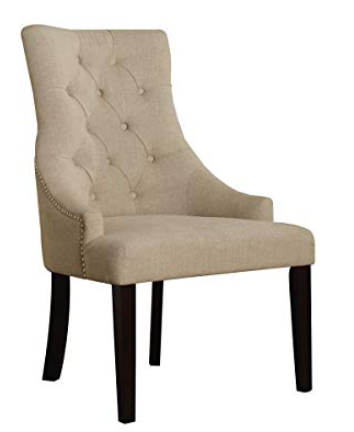 ACME Furniture Drogo Cream Fabric & Walnut Accent Chair
