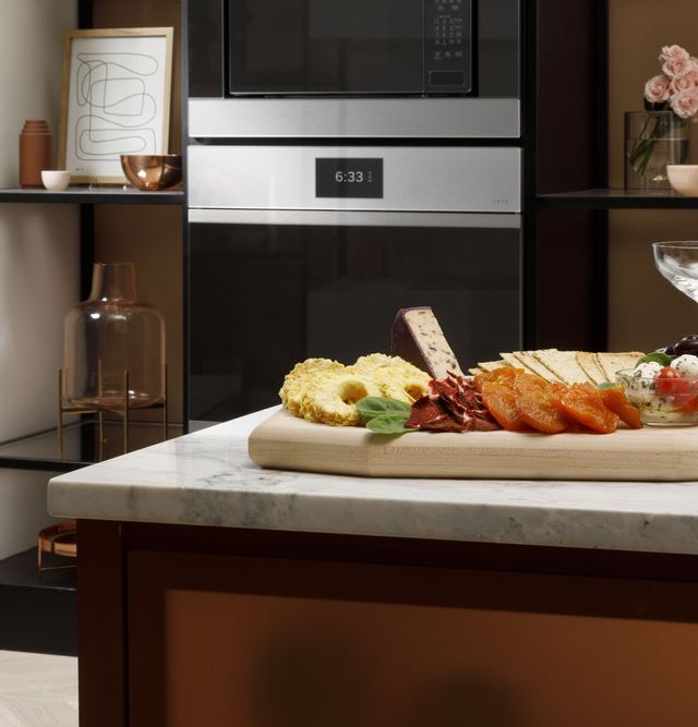 Cafe™ Minimal 30" Platinum Glass Built In Convection Double Electric Wall Oven 10