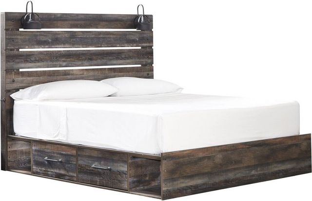 Signature Design by Ashley® Drystan Brown King 4-Drawers Panel Storage Bed
