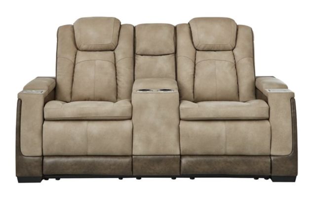 Signature Design by Ashley® Next-Gen DuraPella Two-tone Sand Power Reclining Loveseat with Console