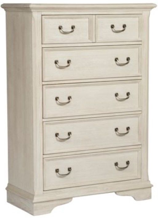 Liberty Bayside Antique White 5 Drawer Chest-0