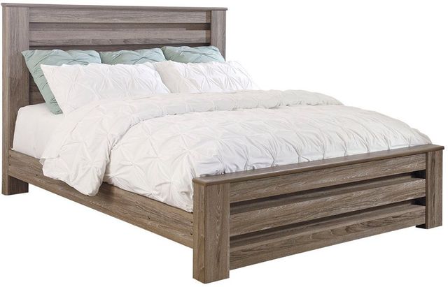 Signature Design by Ashley® Zelen Warm Gray King Panel Bed