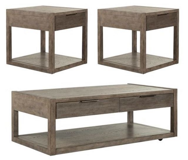 Liberty Bartlett Field 3-Piece Dusty Taupe Table Set-0