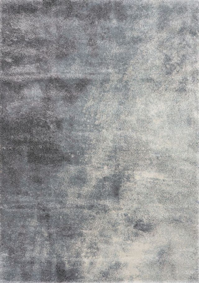 Kalora Interiors Breeze Grey Cream Blue Distressed 7'10 x 10'6 Rug