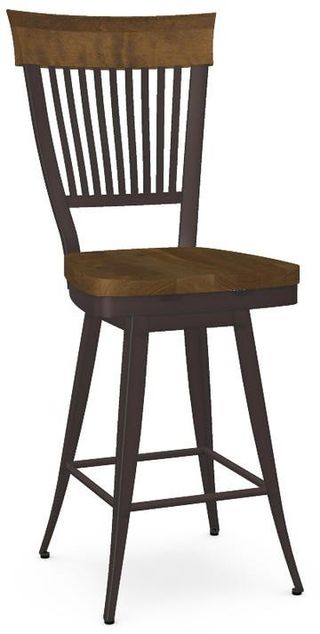 Amisco Annabelle Wooden Swivel Counter Height Stool