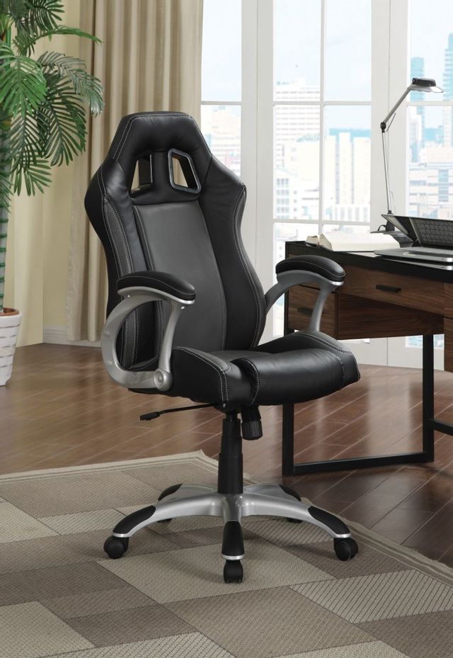 Coaster® Black/Grey Adjustable Height Office Chair-1