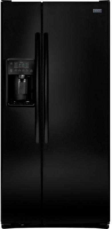 Crosley® 23.2 Cu. Ft. High-Gloss Black Side-by-Side Refrigerator