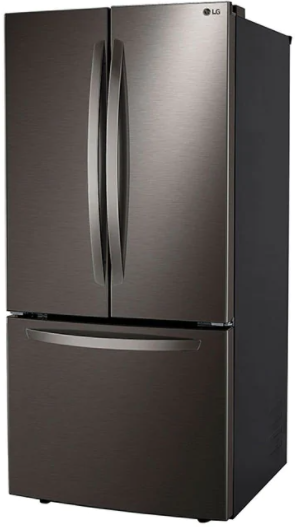 Réfrigérateur à portes françaises de 33 po LG® de 25,1 pi³ - Acier inoxydable noir résistant aux traces de doigts 2
