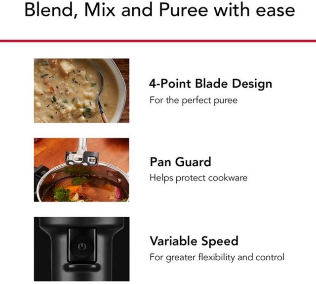 KitchenAid® Black Matte Cordless Hand Blender 3