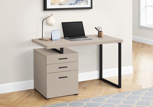 Computer Desk, Home Office, Corner, Left, Right Set-Up, Storage Drawers,  80L, L Shape, Work, Laptop, Metal, Laminate, Grey, Contemporary, Modern, Big Sandy Superstore