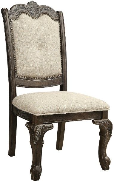 Crown Mark Kiera Beige/Grey Dining Side Chair-0