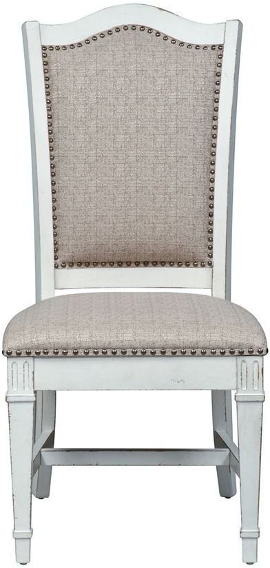 Liberty Furniture Abbey Park Antique White Upholstered Side Chair (RTA)-0