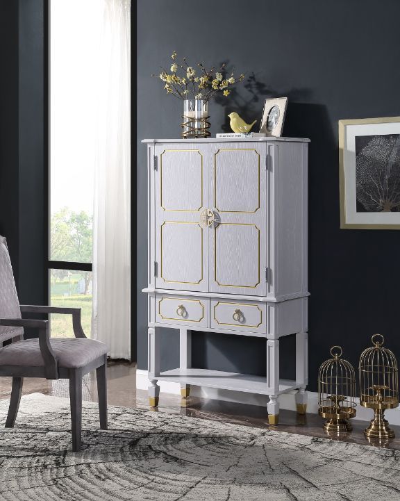 ACME Furniture House Marchese Pearl Gray Cabinet 6