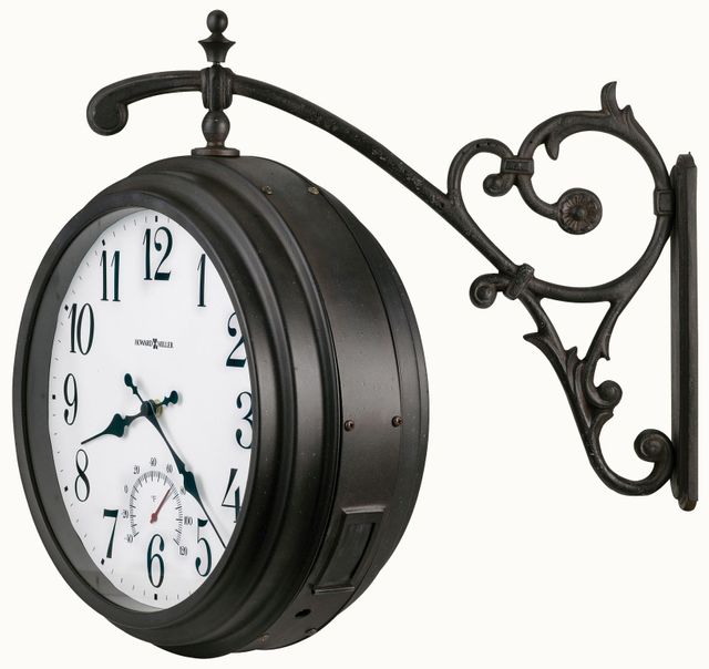 Howard Miller® Luis Antique Iron Double Sided Wall Clock 2
