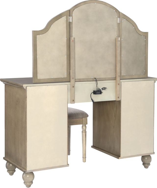 Powell® Pattan Warm Taupe/Dolphin Grey Vanity and Bench-3