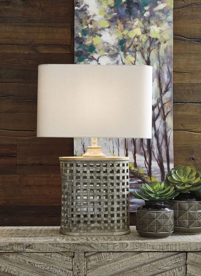 Signature Design by Ashley® Deondra Gray Metal Table Lamp 5