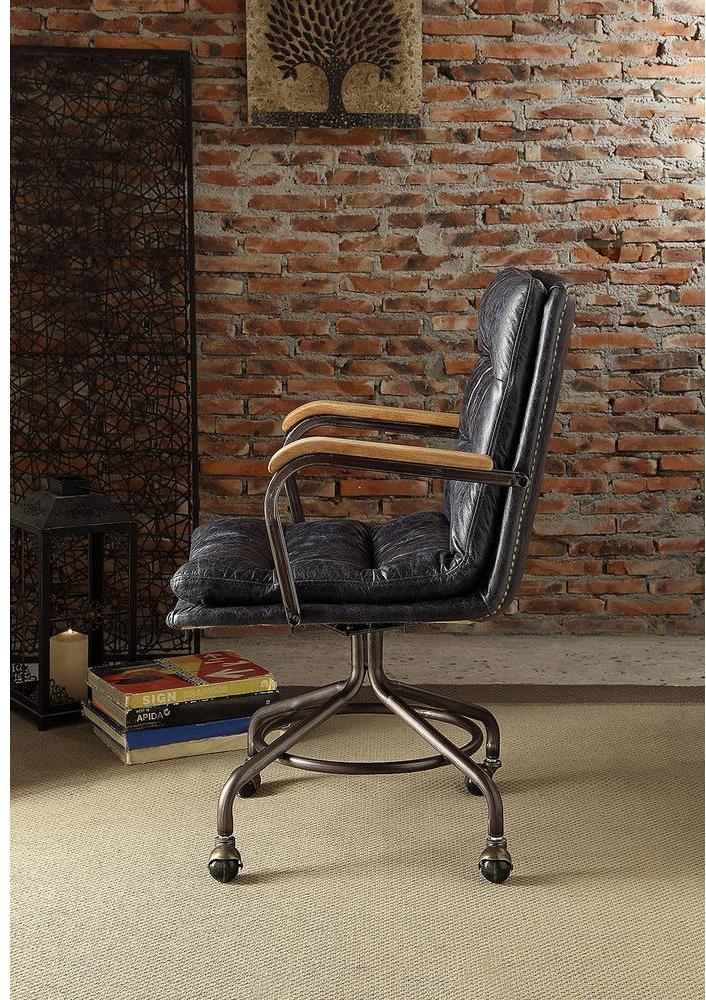 acme furniture harith top grain leather task chair