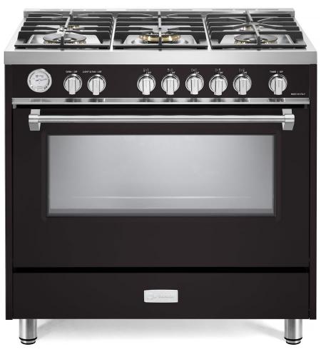 matte black gas range