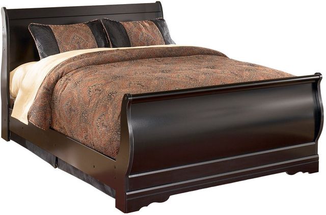 Signature Design by Ashley® Huey Vineyard 4-Piece Black Full Youth Sleigh Bed Set 1