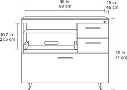 BDI Sequel® Charcoal/Satin Nickel Multifunction Cabinet 3