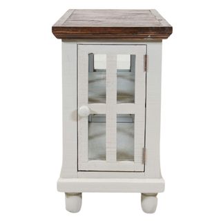 Rustic Imports Cottage Aged Grey Chairside Table