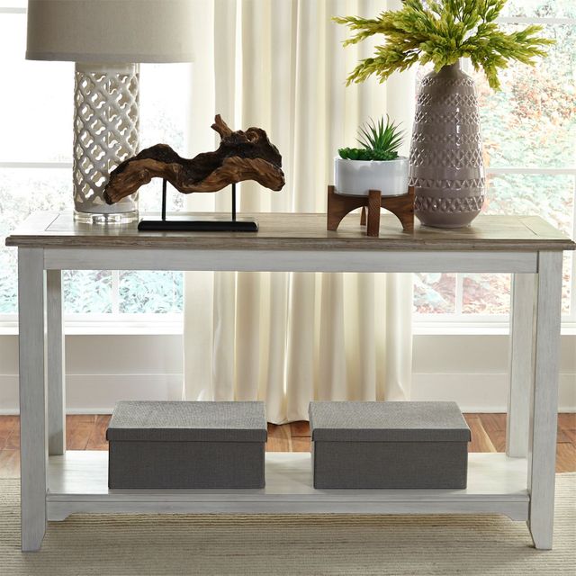 Liberty Furniture Summerville Two-Tone Sofa Table 6
