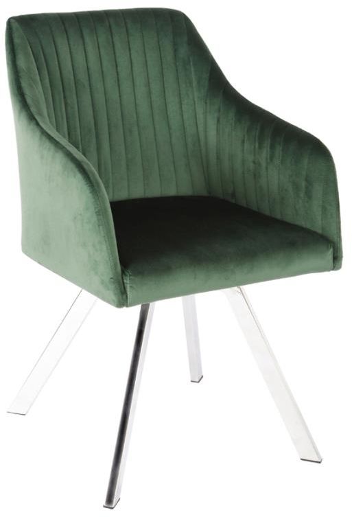 Coaster Arika Green Channeled Back Swivel Dining Chair BlvdHome