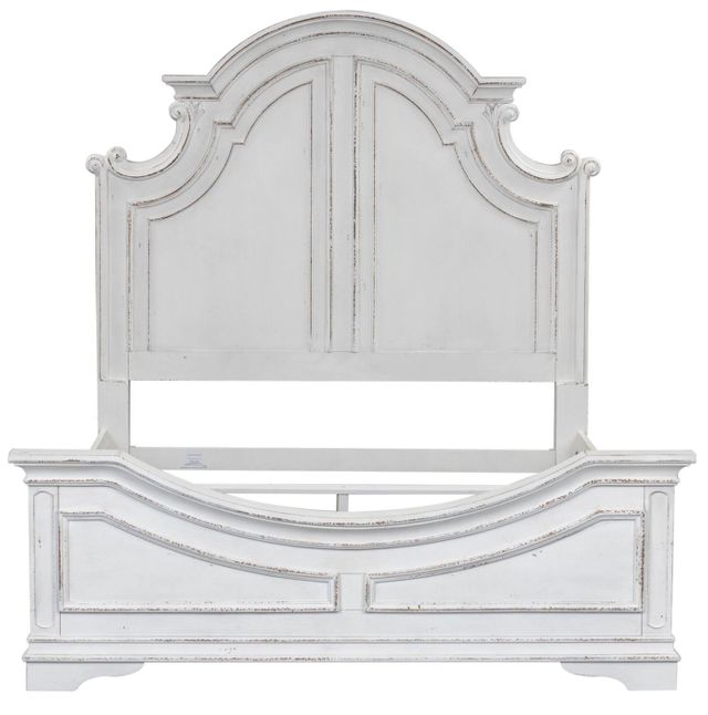 Liberty Furniture Magnolia Manor Antique White Queen Panel Bed-1