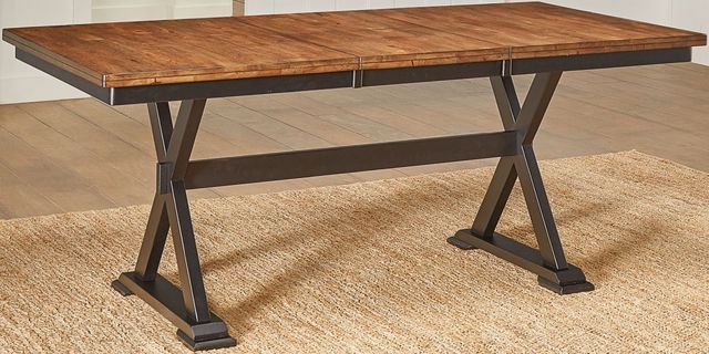 A-America® Stormy Ridge Chicory Gathering Height Trestle Table with ...