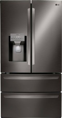 LG 27.8 Cu. Ft. Black Stainless Steel French Door Refrigerator-LMXS28626D