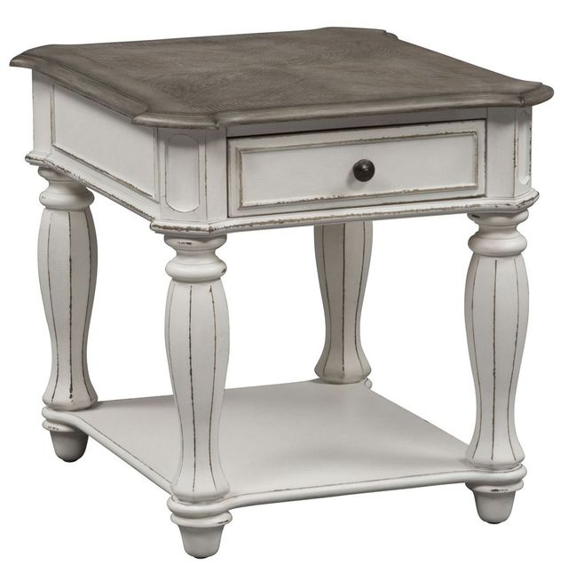 Liberty Furniture Magnolia Manor 3 Piece Antique White Table Sets 1