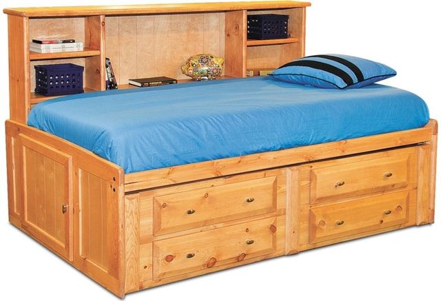 Trendwood Inc Laguna Roomsaver Caramel Twin Youth Bed With Underdresser Evans Furniture 