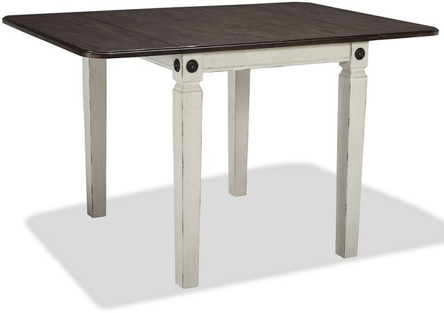Intercon Glennwood Charcoal Drop Leaf Table with Black Base