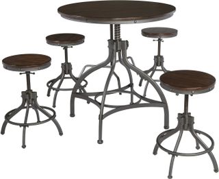 Signature Design by Ashley® Odium Brown 5 Piece Dining Room Counter Table Set