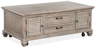 Magnussen® Home Lancaster Dovetail Grey Lift Top Storage Cocktail Table