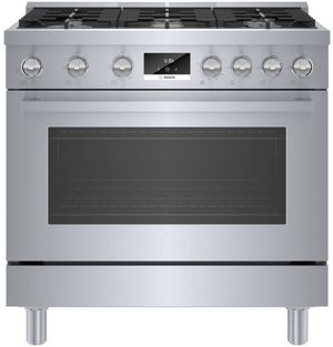Bosch® 800 Series 36" Stainless Steel Pro Style Dual Fuel Range