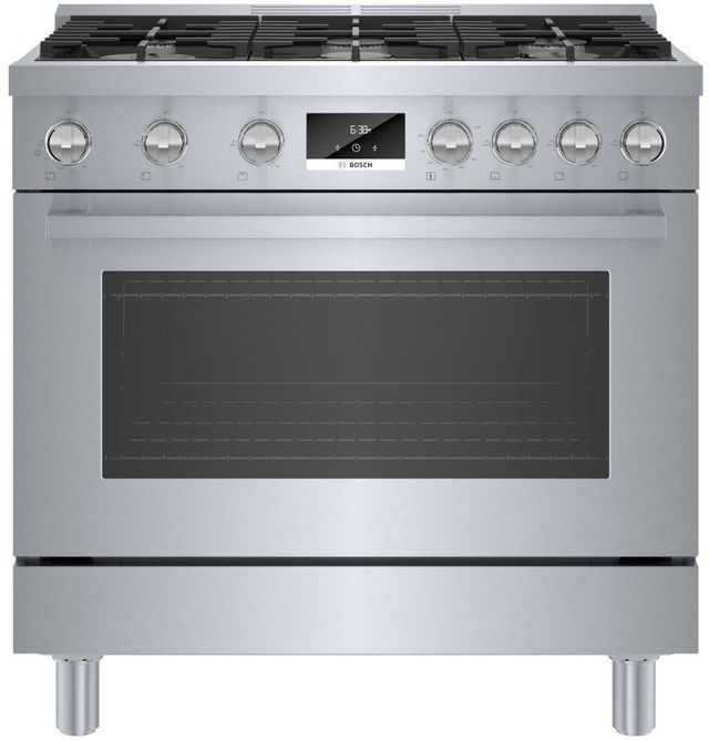 Bosch® 800 Series 36" Stainless Steel Pro Style Dual Fuel Range-0