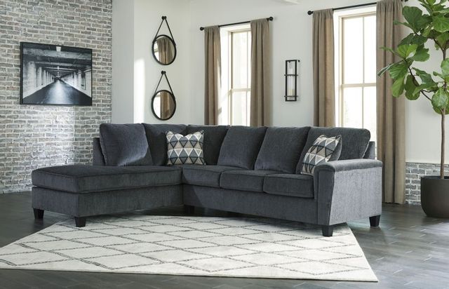 Signature Design by Ashley® Abinger 2-Piece Smoke Sectional with Chaise 2