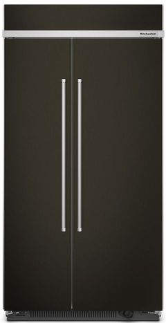 KitchenAid® 42 in. 25.5 Cu. Ft. PrintShield™ Finish Black Stainless Steel Built In Counter Depth Side-by-Side Refrigerator